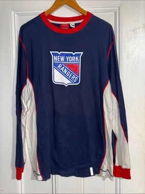 Vintage Y2K Reebok NHL New York Rangers Long Sleeve Shirt - Size L